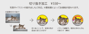 缶バッジデザイン切り抜き加工の説明